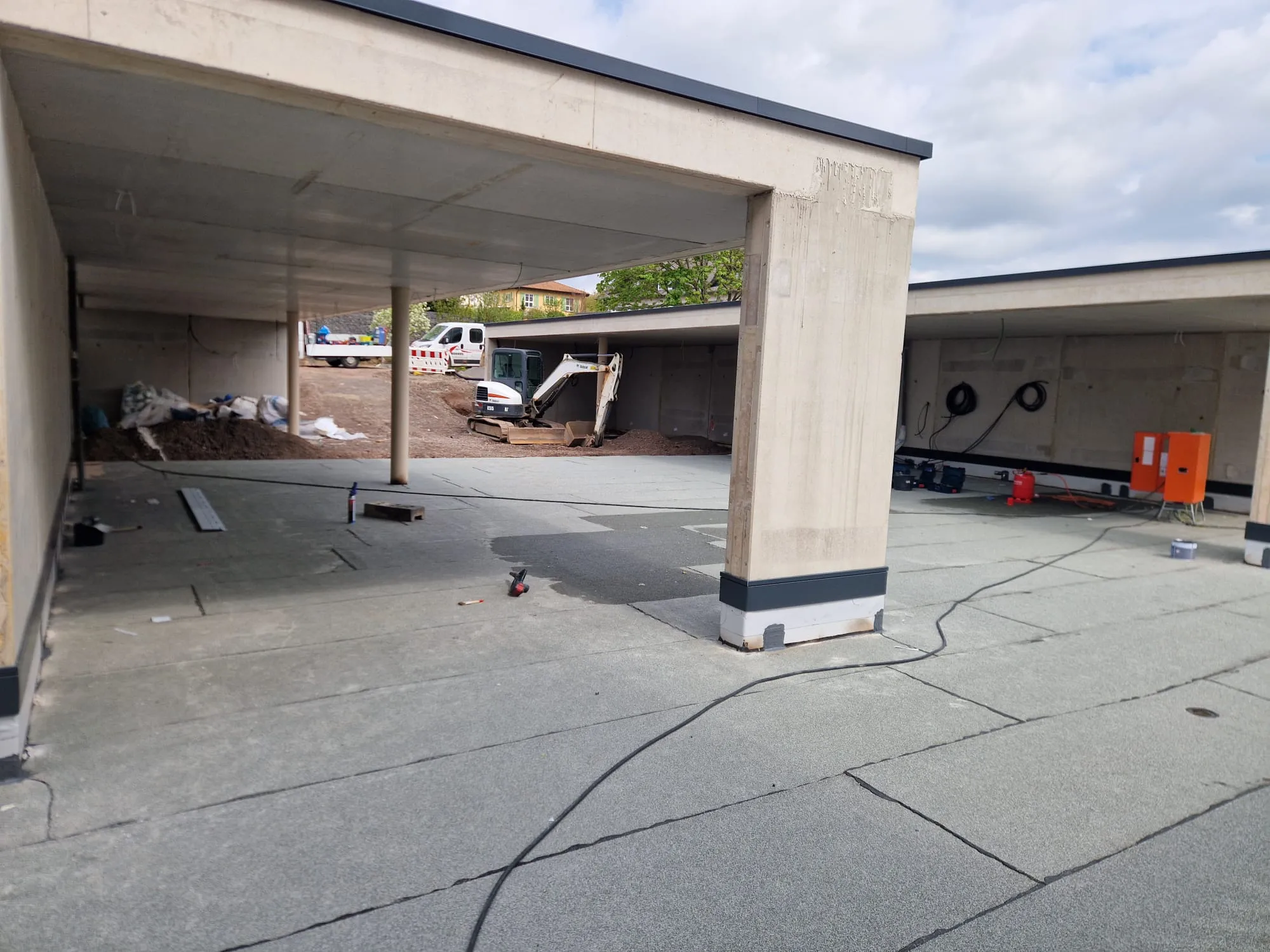 Garagendach mit Bitumenabdichtung